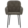 thumbnail image 2 of vidaXL Chaises de Salle à Manger d'Intérieur 2 Pcs - Velours Gris Foncé, 2 of 5