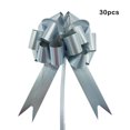 thumbnail image 3 of 30 Pieces Wedding Pull Bow Ball Shaped Celebration Knot Ribbons Flower Gifts Wrapping Packing Events New Year Christmas Matte silver, 3 of 9