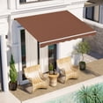 thumbnail image 2 of Outsunny 10' x 8' Electric Retractable Awning w/ Remote Controller, Coffee, 2 of 10