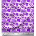 thumbnail image 1 of Soimoi Poly Georgette Tissu Rayures et Feuilles d'Automne Tissus Imprimés par Yard 42 Pouces de Large, 1 of 3