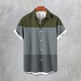 thumbnail image 1 of Qertyioot Chemise Imprimée Géométrique à Manches Courtes et Col Rond pour Hommes, Ultra Douce en Bambou, 1 of 4
