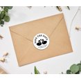 thumbnail image 2 of Darling Souvenir Round 45 Pcs Loving Swans Save The Date Stickers Personalized Bride Groom Names And Date Envelope Seals - White, 2 of 4