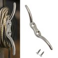 thumbnail image 3 of Rope Cleat Hook Hardware Flag Pole Accessory Stainless Steel Halyard Polished, 3 of 5