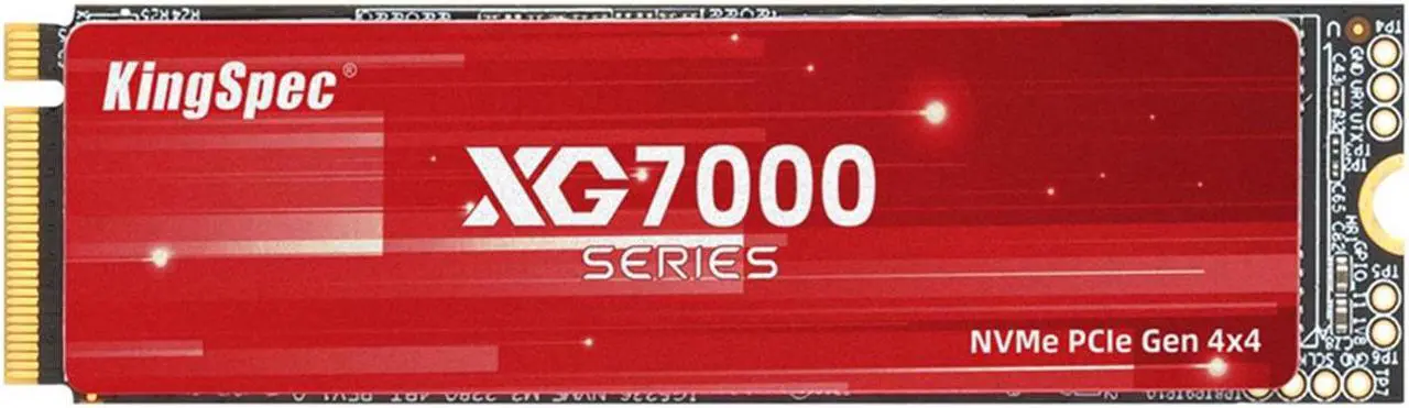 KingSpec XG 7000 1TB M.2 2280 PCIe Gen 4.0x4 NVME 1.4 Speed up to 7400MB/s Write Speed Up to 6600MB/s Internal Solid State Drive for PS5 PC Desktop Laptop Game-Player Non-Heatsink