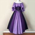 thumbnail image 2 of 2025 Nouveaux Vêtements MediPunk pour Femmes pour Femmes Éval Vintage Patchwork Robe Femme Dentelle Robe Sla Col en H, 2 of 2