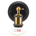 thumbnail image 2 of Vobor-CA Iron Sconce Vintage Country Style Black E27 Wall Lamp, 2 of 8