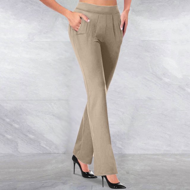 Simua Pantalon de Yoga pour Femmes à Jambe Évasée, Taille Haute, Coupe Ajustée