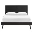 thumbnail image 4 of Modway Marlee Queen Wood Platform Bed with Splayed Legs in Black, 4 of 7
