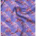 thumbnail image 1 of Soimoi Purple Poly Georgette Fabric Leaf Floral Printed Fabric 1 Yard 52 Inch Wide, 1 of 1