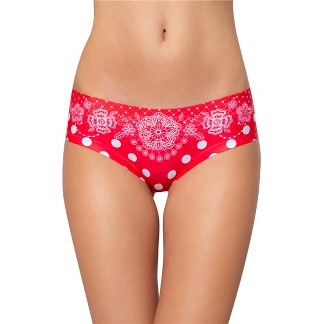 Mememe PDF-14 Polka Dot Fiery Red Slip - Extra Large