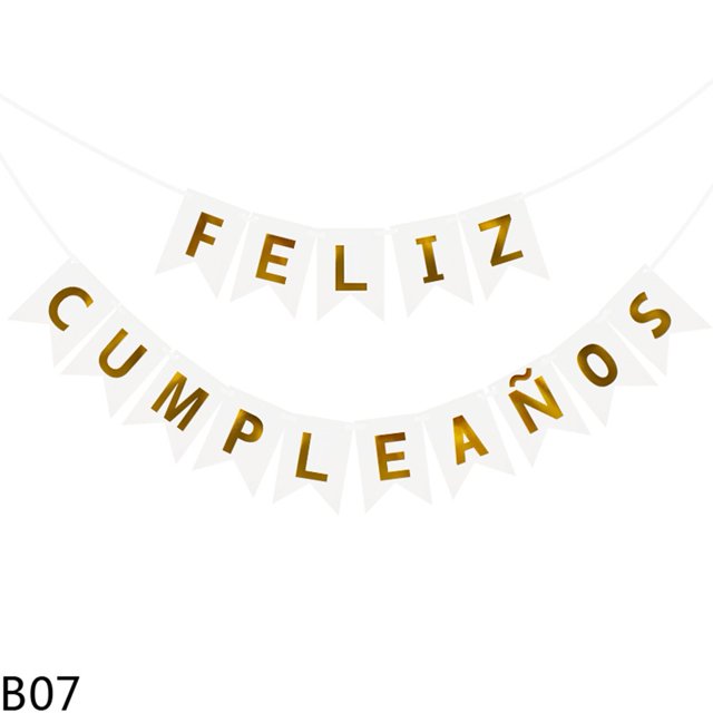 Decorations for Girls Macaron Happy Birthday Bunting Banner with Hooks Ribbon