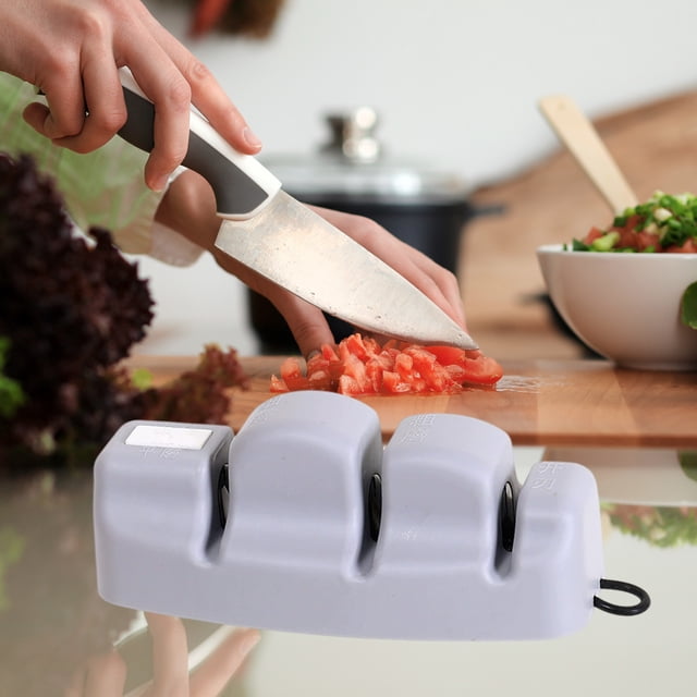 Household Sharpening Kitchen Double Sided Sharpening With Base Non Slip Knife Sharpener Polishing Grinding Knife Sharpening Tool