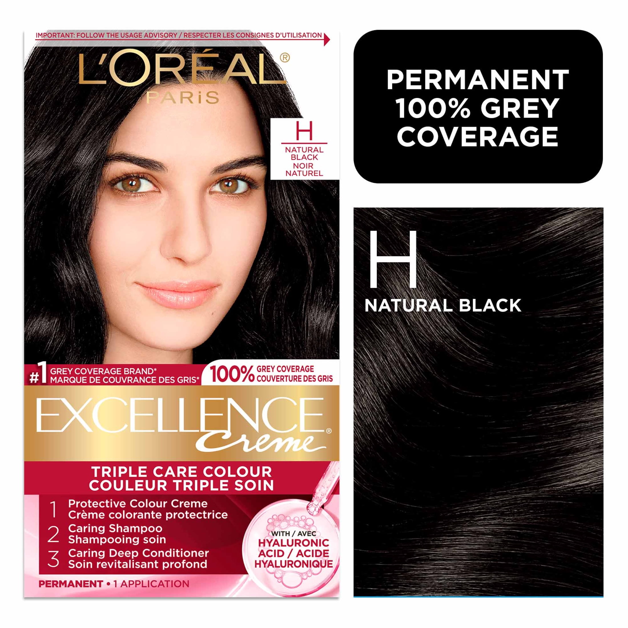 L'Oréal Paris Excellence Crème Coloration Cheveux, Coloration Permanente à l'Acide Hyaluronique