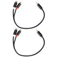 thumbnail image 2 of 1 Male To 2 Female  Cable, Subwoofer Y Adapter Cable Multipurpose    Low Loss  for Mixer for Home Theater, 2 of 8