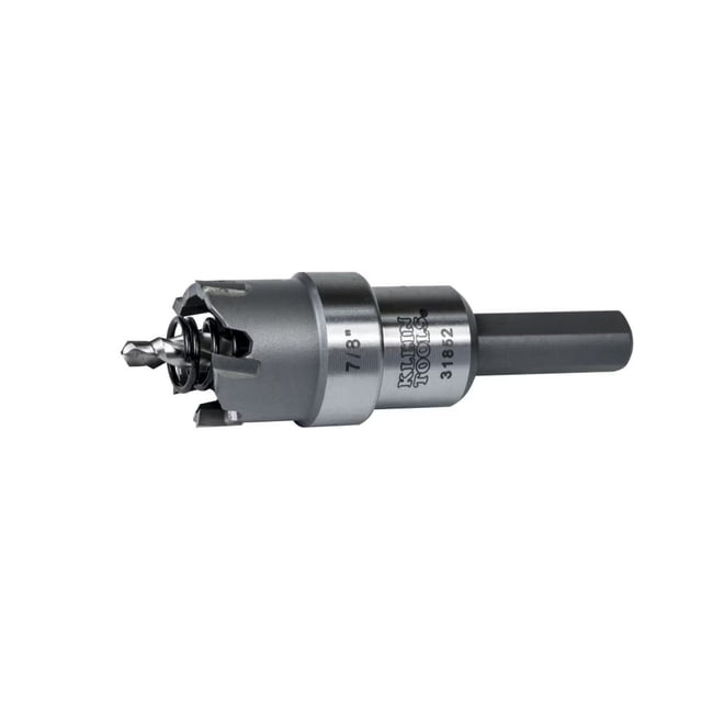 Klein Tools 31875 Coupe-Trou en Carbure 7/8 Pouces avec Ressort d'Éjection et Embout Pilote