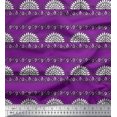 thumbnail image 1 of Soimoi Modal Satin Fabric Leaves,Floral & Paisley Block Print Sewing Fabric Yard 42 Inch Wide, 1 of 3