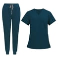 thumbnail image 2 of Esquirla Nursing Uniform Scrub Set Nurse Top and Pants V Neckline Clothes Work Suits XXL, 2 of 8