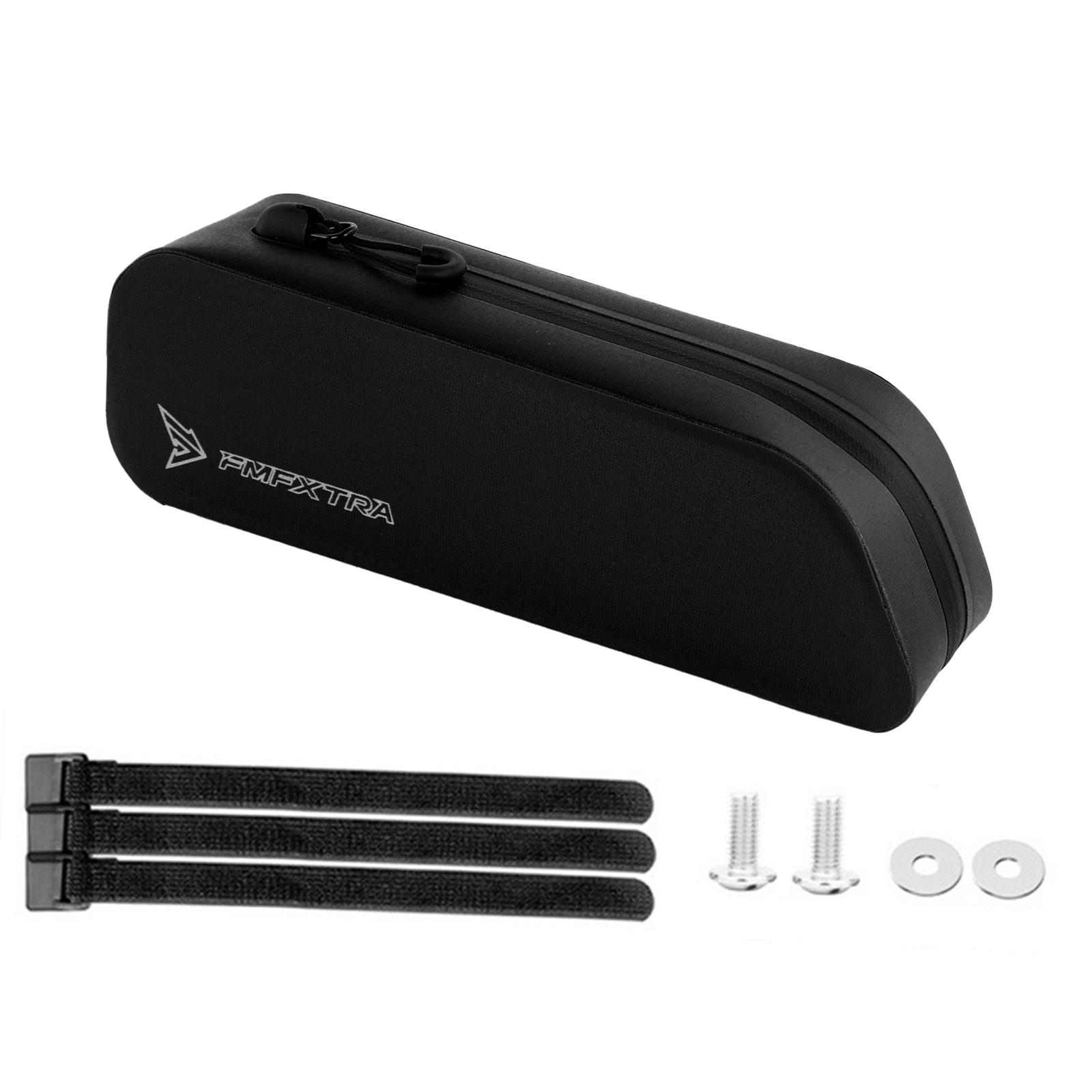koolsoo Bicycle Top Tube Pouch Cycling Pack Keys Zipper Storage Bike Front Frame Bag Black
