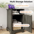thumbnail image 4 of RoyalCraft Farmhouse Table de Nuit, Table de Chambre avec Station de Recharge, Gris Foncé, 4 of 9