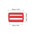 thumbnail image 2 of Unique Bargains Boucles de Glissière Tri-Glide Rouge Foncé Sangle de Sangle (Lot de 100), 2 of 5