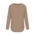 thumbnail image 4 of KIHOUT Hauts pour Femmes de Printemps et d'Hiver Mode Chandail à Enfiler Col Rond Manches Longues Chemisiers Unis Chandails Sans Capuche, 4 of 6