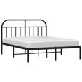 thumbnail image 3 of vidaXL Metal Bed Frame with Headboard Black 135x190 cm Double, 3 of 5