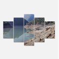 thumbnail image 2 of Majestic Mountain Lake Panorama - Landscape Canvas Art Print, 2 of 3