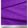 thumbnail image 3 of Soimoi Purple Poly Georgette Fabric Dots & Star Fabric Prints By Yard 52 Inch Wide, 3 of 3