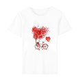 thumbnail image 5 of Meichang Chemises pour Femmes Joyeuse Saint-Valentin Hauts T-Shirts Graphiques Cœur en Bonbon Hauts Col Rond Coupe Ample Manches Courtes T-Shirts Saint-Valentin pour Femmes, 5 of 5