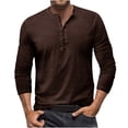 thumbnail image 1 of Birdeem Chemise Décontractée pour Hommes, Col en V, Manches Longues, Respirante, 1 of 7