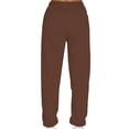 thumbnail image 5 of MAWCLOS Women Jogger Sets Long Sleeve Tracksuit Set Solid Color Two Piece Outfit Breathable Sports V Neck Sweatsuits Coffee M, 5 of 5