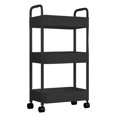 thumbnail image 4 of 3 Tier Mobile Utility Cart Organizer Holder Free Standing Storage Shelves Corner Black, 4 of 8