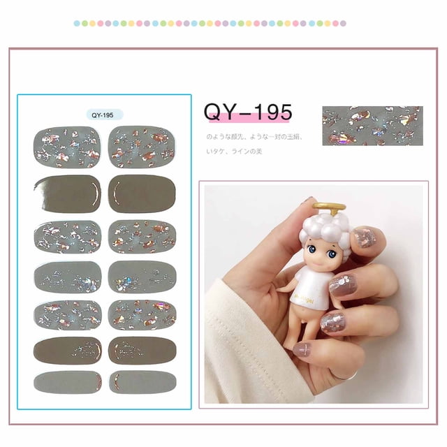 mtvxesu Nail Gel Nail Sticker Full Gradient Finished Nail Polish Film Nail Sticker Sale