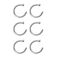 thumbnail image 1 of Nose Ring Piercing Hoop 18G or 20G Surgical Steel - 6pcs, 1 of 6