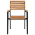 thumbnail image 2 of vidaXL Stackable Garden Chairs 4 pcs Solid Wood Acacia and Metal, 2 of 5