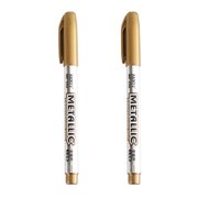 Binwennn Writing Tips Set Metallic Marker Pens Gold And Silver Metallic Markers 4ml