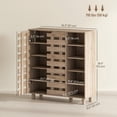 thumbnail image 3 of HOMCOM Shoe Storage Cabinet with 5-Tier Cupboard and 5 Open Shelves, Beige, 3 of 10