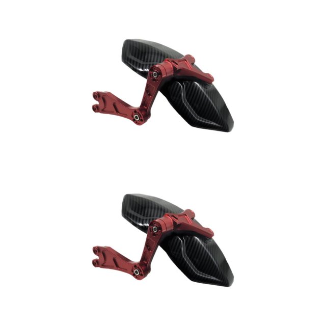 Decodeary Carbon Fiber Motorcycle Rear Wheel Fender Mudflap for Niu Technologies Sleek and Reliable 2nd gens red 2Set