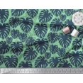 thumbnail image 2 of Soimoi Green Poly Georgette Fabric Monstera Leaves Print Fabric by Yard 52 Inch Wide, 2 of 3