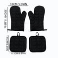 thumbnail image 3 of Oven Mitts and Pot Holders Set with Heart Pattern, Cotton Heat Resistant Kitchen Gloves for Baking, Cooking and Grilling, 3 of 7