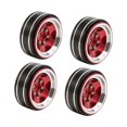 thumbnail image 1 of Milaget 4 Pieces 1.3 Inches Beadlock Wheel Rim for FMS Ascent-18 1: 18 RC Car Sturdy Red, 1 of 6