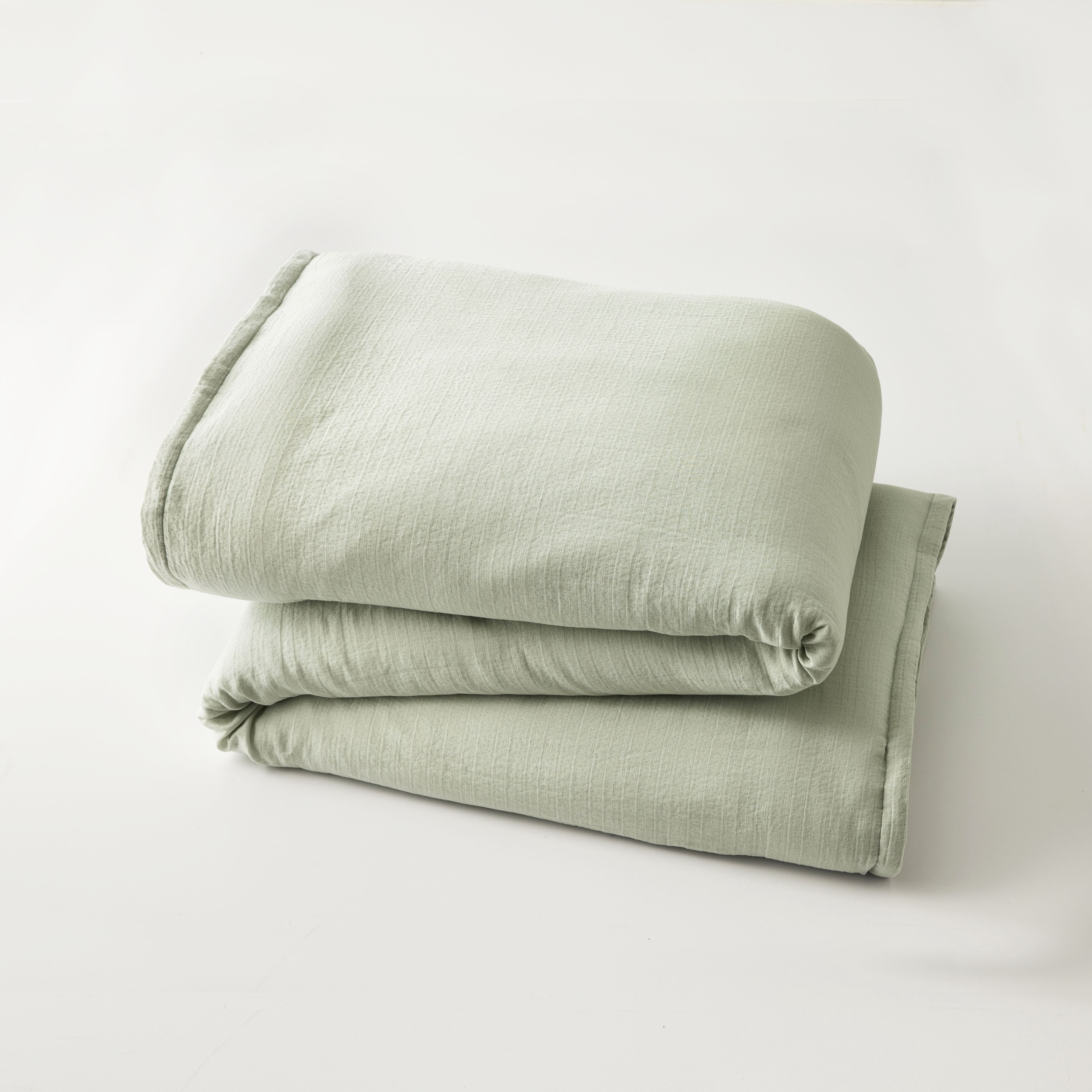 Better Homes & Gardens 3-Piece Soft Sea Crinkled Gauze Duvet Set, Adult Double/Queen