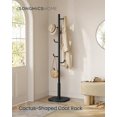 thumbnail image 2 of SONGMICS HOME Cactus-Shaped Coat Rack, Coat Rack Freestanding, Coat Rack Stand with 8 Sturdy Hooks, with Curved Ends, 69 Inches Tall, for Clothes, Hats, Bags, Ink Black, 2 of 5