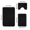 thumbnail image 3 of Yhmxh Bath Mat New Large BathRug Mat 3 Set Bath Mat For 3Pcs Toilet Mats Universal Soft Comfortable Water Absorption Non Slip Thick Machine Washable Easier To Dry Dark Polyester Bathroom Suits, 3 of 8
