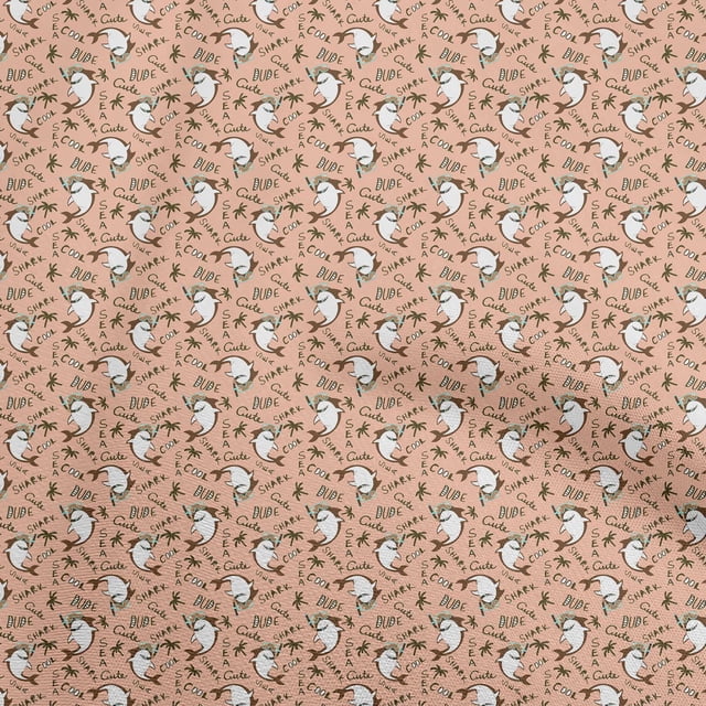 oneOone Silk Tabby Peach Fabric Beach Craft Projects Decor Fabric Printed By The Yard 42 Inch Wide