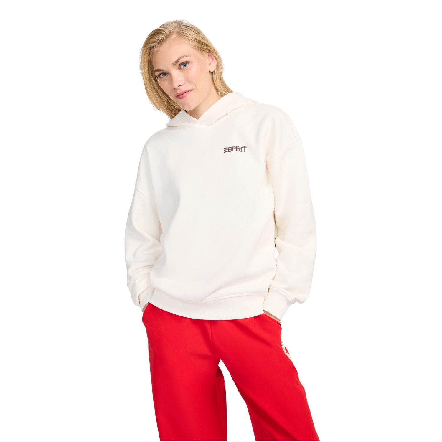 Esprit Chandail à Capuchon Surdimensionné avec Logo pour Femmes