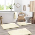 thumbnail image 1 of Clara Clark Bath Mat Set \u2013 Memory Foam Bath Mat - Soft Bathroom Rug - Non Slip and Super Absorbent - Fast Drying Machine Washable Bath Mat Set of 3 - Large, Small, and Contour Sizes - White, 1 of 8