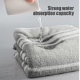 thumbnail image 4 of Bath Towel Large 13.3x30 Inch | Soft Thick Absorbent Fleece | Quick Drying Hotel Spa Gym Pool Shower Home Use | Striped Pattern | Durable Double Stitched Hem | Gray Blue Pink | Single Pack, 4 of 7
