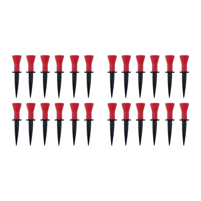 Langgg Lot de 12 pour T-Shirts de Golf Ballon en Plastique Support Stable Réutilisable Extérieur Intérieur Golf Sports Entraînement Pratique pour Golfeurs Rouge 76mm 2Ensemble