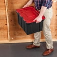thumbnail image 4 of Sterilite 12 Gallon Hinged Lid Industrial Tote, Stackable Storage Bin, 18 Pack, 4 of 10